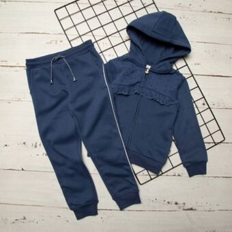 Falabella Conjunto 2 piezas polerón + pantalón de buzo algodón afranelado niña oferta