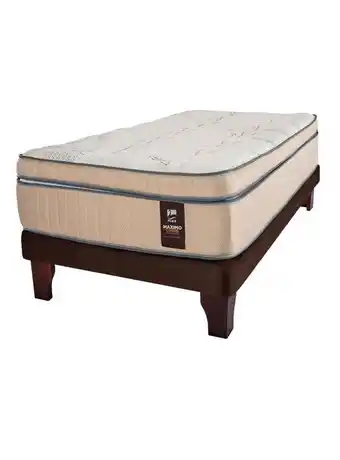 Paris Cama europea máximo chocolate cobre 1.5 plazas flex oferta