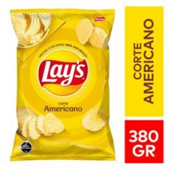 Unimarc Papas fritas lay's corte americano bolsa 380 g oferta