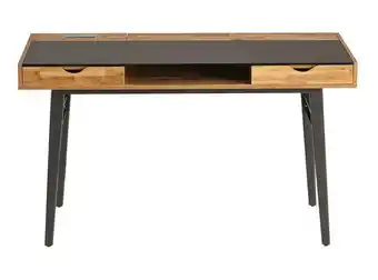 Easy Escritorio 2 cajones effektiv roble/negro m+design oferta