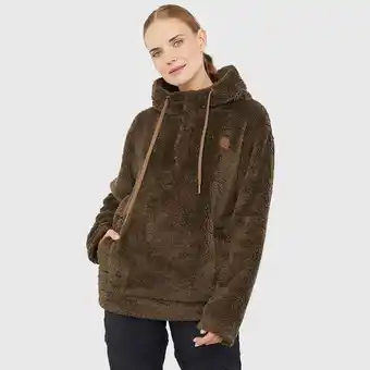 Corona Polerón outdoor peludo sherpa café - mujer oferta