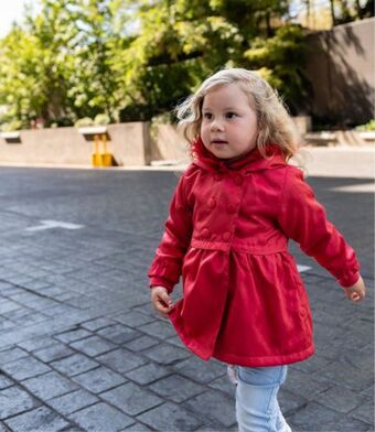 Limonada Chaqueta fur hood bebé rojo oferta