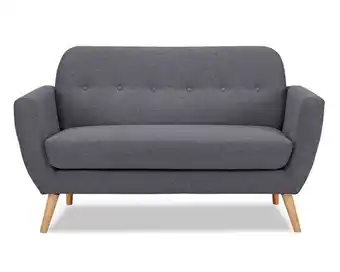 Easy Sofá 2 cuerpos jeri capitoné gris oscuro m+design oferta