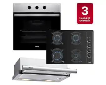 Easy Horno hbb 535 + encimera 4 quemadores gbc 64003 but + campana tl 6310 teka oferta