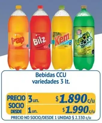 Alvi Bebidas CCU Variedades 3 x 3L oferta