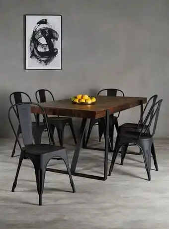 Paris Juego de comedor baltimore madera + 6 sillas oferta