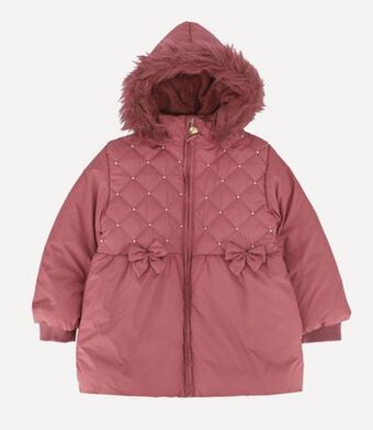 Limonada Parka rhombuses and strass niña palo rosa oferta