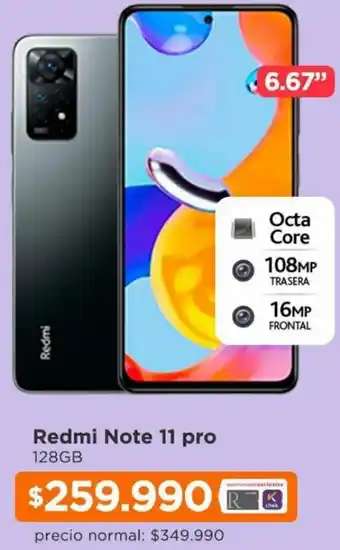 Ripley Redmi Note 11 Pro 6,67" oferta