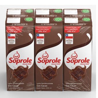 Santa Isabel Pack 6 un. leche semidescremada chocolate 200 ml oferta