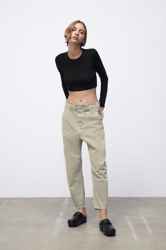 Zara Jeans z1975 baggy paperbag oferta