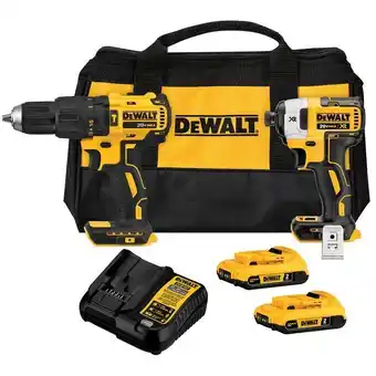 Ripley Taladro percutor + atornillador impacto 20v + 2bat dewalt oferta