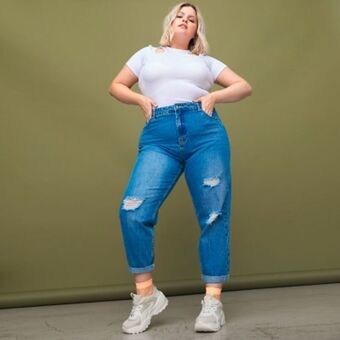 Falabella Jeans mom tiro alto mujer oferta