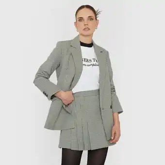Corona Blazer checks verde checks - mujer oferta