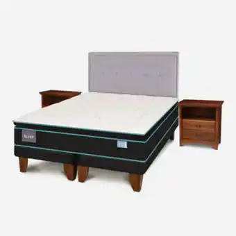 CIC Cama europea king green sleep + set ganges oferta