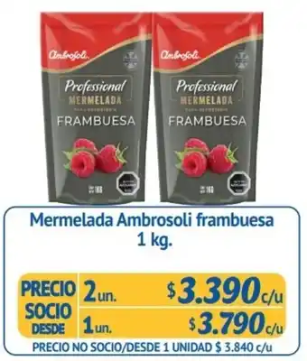 Alvi Mermelada Ambrosoli Frambuesa 2un x 1kg oferta