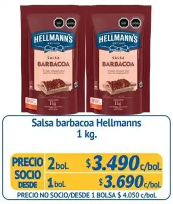 Alvi Salsa Barbacoa Hellmanns 2bol x 1kg oferta