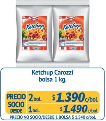 Alvi Ketchup Carozzi Bolsa 2bol x 1kg oferta
