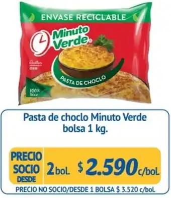 Alvi Pasta de Cholo Minuto Verde Bolsa 2bol x 1kg oferta