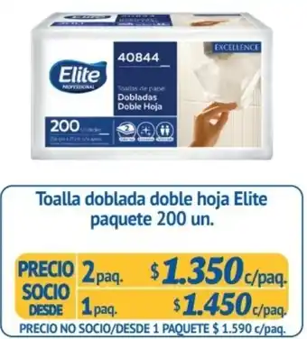 Alvi Toalla Doblada Doble Hoja Elite Paquete 2paq x 200un oferta
