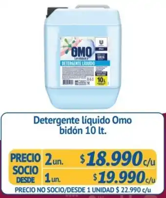 Alvi Detergente Líquido Omo Bidón 2un x 10lt oferta