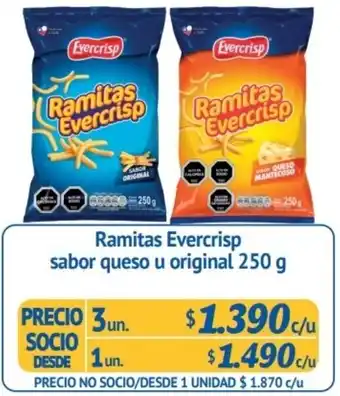 Alvi Ramitas Evercrisp Sabor Queso u Original 3un x 250g oferta