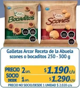 Alvi Galletas Arcor Receta de La Abuela Scones o Bocaditos 2un x 250-300g oferta