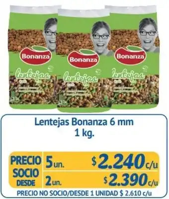 Alvi Lentejas Bonanza 6mm 2un. x 1kg oferta