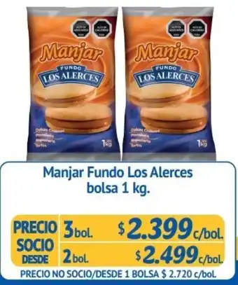 Alvi Manjar Fundo Los Aleres Bolsa 2bol. x 1kg oferta