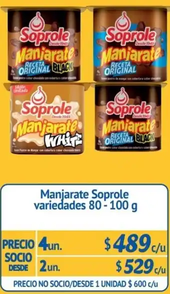 Alvi Manjarate Soprole Variedades 4un. x 80-100g oferta