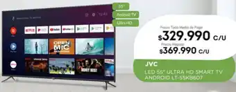 Tottus JVC Led 55" Ultra HD Smart TV Android LT-55KB607 oferta