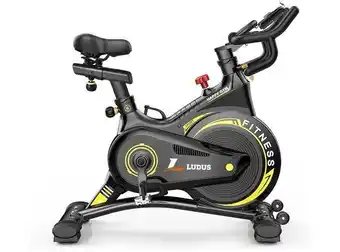 Ripley Bicicleta estática spinning ludus disco inercia 8 kg - amarilla oferta