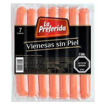 Jumbo Vienesas la preferida sin piel 7 unid. 380 g oferta