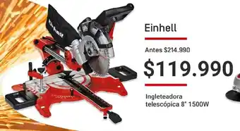 Easy Einhell Ingleteadora Telescópica 8" 1500W oferta