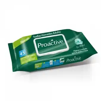 Proactive toalla húmeda adulto x 45 uds