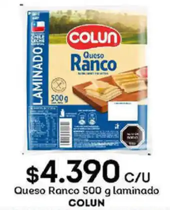 Tottus Queso Ranco Laminado Colun 500g oferta