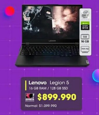 Abc Lenovo Legion 5 16GB RAM / 128GB SSD oferta