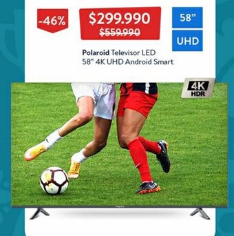 Lider Polaroid Televisor LED 58" 4K UHD Android Smart oferta