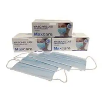 Abcdin Mascarillas 3 pliegues desechables maxcare 50 unidades oferta