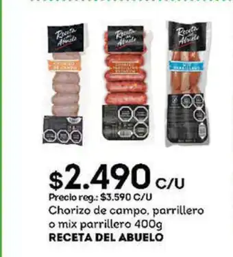 Tottus Chorizo de campo, parrillero o mix parrillero 400g RECETA DEL ABUELO oferta