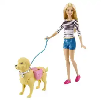 Muñeca barbie paseo de perritos