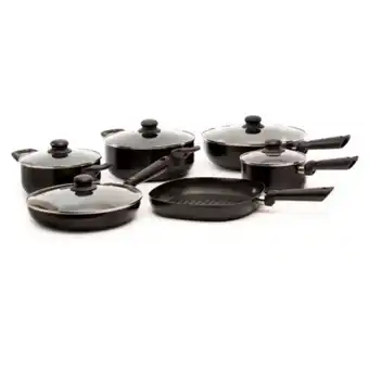 Falabella Batería de cocina antiadherente negra 11 piezas oferta