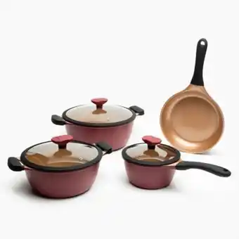 Batería de cocina cerámica chef 7 pzs