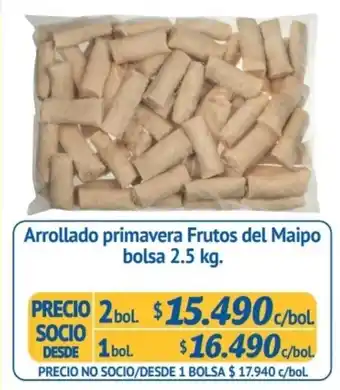 Arrollado Primavera Frutos del Maipo bolsa 2 bol x 2.5kg