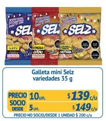 Alvi Galleta Mini Selz variedades 10 un x 35g oferta