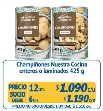 Alvi Champiñones Nuestra Cocina enteros o laminados 12 un x 425g oferta