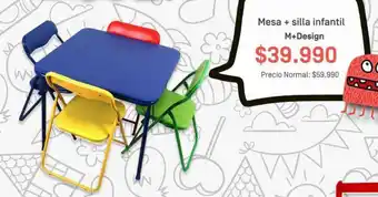 Easy Mesa + Silla Infantil M+Design oferta