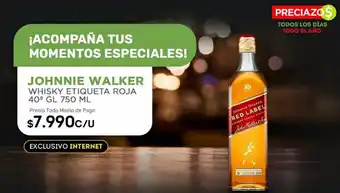 Tottus Johnnie Walker Red Label 750ml oferta