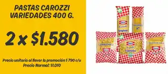 Mayorista 10 Pastas Carozzi Variedad 2x400g oferta