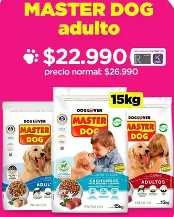 Ripley Master Dog Adulto 15kg oferta