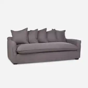Sofá 3 cuerpos relax 5 cojines gris